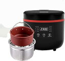 【中古】【未使用】低糖質炊飯器 家庭用 二重内釜 24時間予約 ご飯・スープ分離 1~3人用 (B) (B)