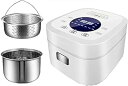 【中古】低糖質炊飯器 家庭用多機能炊飯器 304ステンレススチールライナー ライススープ分離型(5L(A))()
