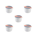 【中古】5のセットオフィス ホテル 電子レンジ 炊飯器 スプーン付き 洗える 食品グレード 蒸し器 ポット 家庭用調理器具 キッチン ガジェット オレンジ