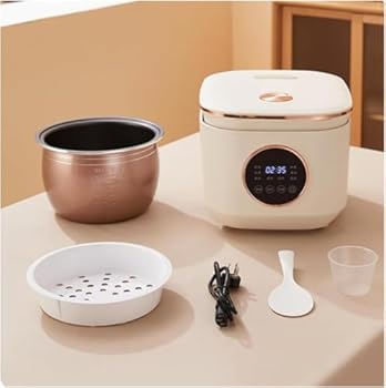 【中古】【未使用】【Wixero】多機能炊飯器 2-3 人用 早炊き機能付き 8 種類メニュー 予約・保温機能搭載 着脱式で丸洗い可能 少量炊き・玄米炊き対応 炊飯・おかゆ