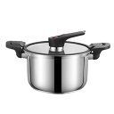 【中古】【未使用】圧力ポット、家庭料理調理器具、4.9インチの人間工学に基づいたキッチンガジェットと厚いデザイン、家族、恋人、友人の集まりに効率的な食事の準
