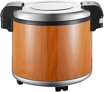 【中古】【未使用】業務用炊飯器業務用ステンレス炊飯器 業務用電気鍋 大容量 23L こびりつかない鍋 蒸し 健康食品 (23L,木目調)