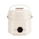 【中古】YMZTDDE ミニ電気炊飯器家庭用加熱パン調理鍋二重層 1.2L ミニ鍋スープ蒸し器(2)
