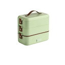 【中古】Bivoyud一人暮らし、蒸す、煮る、温める機能、1台3役、少量、1人分、ご飯とおかず、車中泊、自宅、職場に最適、保温弁当箱、多層プラグインラン