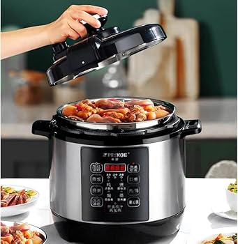 【中古】炊飯器 - ステンレス鋼の家庭用炊飯器、コーティングされていない健康的な炊飯器、蒸気アップおよびダウンボイルデジタルスロークッカー、厚いラ