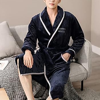 【中古】Bathrobe Autumn and Winter Men' s Robe Warmth Thick Bathrobe Men' s Pajamas Letter Embroidery Home Service (Color : A Size : 3XL Code) 【中古】Bathrobe Autumn and Winter Men' s Robe Warmth Thick Bathrobe Men' s Pajamas Letter Embroidery Home Service (Color : A Size : 3XL Code)