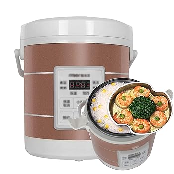 【中古】1.2L車載炊飯器、12v / 24vミニ炊飯器、1?2人用のノンスティック鍋、調理と保温用-トラベルクッカー,A