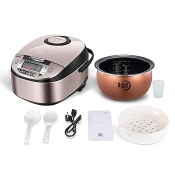 【中古】ライスクッカー、24時間予約、家庭用4L-760Wスマート多機能ライスクッカー、スチーマー付き、2..