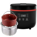 【中古】炊飯器2L大容量紫砂浸出ケトル+304ステンレス鋼アウター1?3人用家庭用炊飯器(色:黒)(黒)(2)