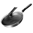 【中古】304 ステンレス鋼中華なべフルハニカム無煙ノンスティック炊飯器電磁調理器ガスユニバーサル炒め鉄鍋