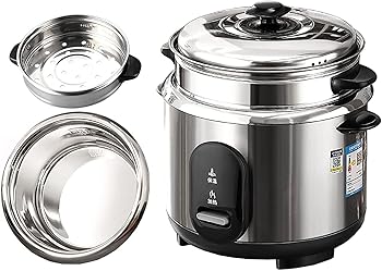 【中古】【未使用】Rice Cooker with Steamer 304 Stainless Steel Inner Pot, Intelligent Insulation, Make Rice & Steam Healthy Food & Vegetables (5L) () 【中古】【未使用】Rice Cooker with Steamer 304 Stainless Steel Inner Pot, Intelligent Insulation, Make Rice & Steam Healthy Food & Vegetables (5L) ()