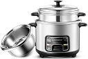 【中古】炊飯器-蒸し器201ステンレス炊飯器、へらと計量カップ付き、1?7人用(4L) ()