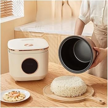 【中古】炊飯器 5L コンパクト炊飯器 独り暮らし 110v ミニ炊飯器 おかゆ調理モード 保温予約機能 多機能炊飯器 4つの便利なモード(ご飯、スープ、おかゆ