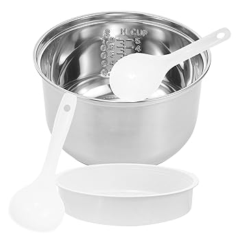 【中古】【未使用】Zerodeko 電源 クッカー インナー ポット 2L ユニバーサル ステンレス スチール ライス クッカー インサート 交換用 電気 クッカー ライナー 調