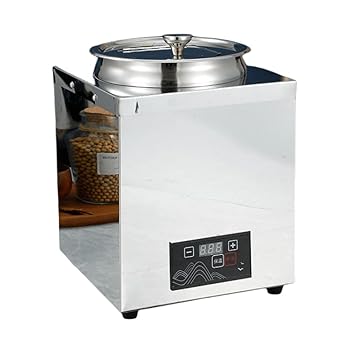 乐天商城 - 【中古】食品用スープ釜ウォーマースープウォーマー 業務用スープケトル 業務用電気式スープウォーマー温度調整と 蓋のデザイン 家族でのバーベキューパ