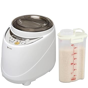 【中古】家庭用精米機 5合 エムケー SM-500W 2.4kg用ライスストッカー付き セット