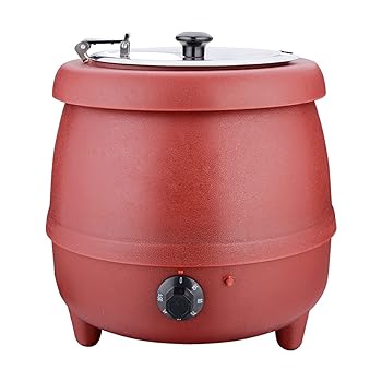 【中古】【未使用】10L食品用スープ釜ウォーマー, 業務用電気式スープウォーマー温度調整と, ビュッフェ レストラン キッチン用品スープジャー 保温ジャー 温度調整