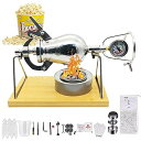 【中古】【未使用】MOFGOE 中国のステンレススチールポップコーンメーカー、230mlポップコーン圧力ポッパー、ミニポップコーンマシン、圧力計、圧力リリーフバルブ(2)