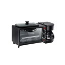 【中古】スリーインワン家庭用多機能朝食マシン、スリーインワンコーヒーポット、ロースト&フライ機、バーベキュー調理、上下ヒーター、タイマー機能、