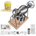 【中古】【未使用】ポップコーンマシン、中国製ポップコーンメーカーポップコーンマシン、304ステンレススチール製ミニハンドキャノンフードアンプ、ポップコーンを