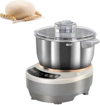 【中古】【未使用】家庭用 パン生地こね機 発酵 ステンレス鍋 110V 扇形刃/デザート/ピザ/イタリアン/うどん/餃子作り 饅頭作り 家庭用便利 (5Lタッチスクリーンモ