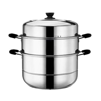 【中古】n/a ステンレススチールダブルボイラーやスチーマーセットスチーマー調理器具鍋Saucepotマルチレイヤボイラー(28cm)
