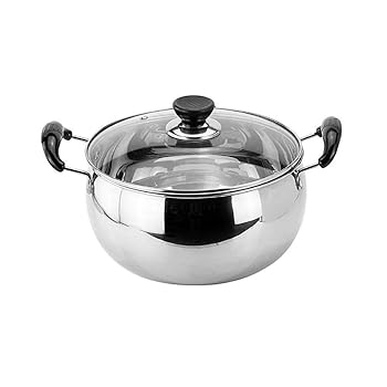 n/a ステンレス鋼のパールスープ鍋、ハンドル、誘導皿洗い機、OvenSafeキャセロールふた付き