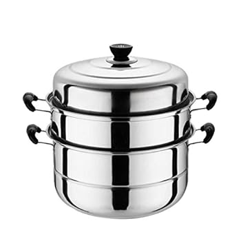 【中古】n/a ステンレス三層の厚いスチーマー鍋スープスチーム鍋ユニバーサル誘導調理器、ガスストーブ..