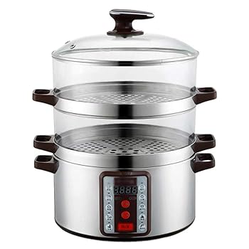 【中古】n/a 電気スチーマー蒸しトウモロコシ電気スチーマー透明導スチーマー蒸し野菜ご飯鍋を煮(4)