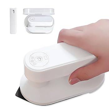 【中古】アイロン コードレスアイロン ハンディーアイロン ドライアイロン ハンガーにかけたまま フッ素コート 収納ケース付き シワ伸ばし ワイシャツ ス