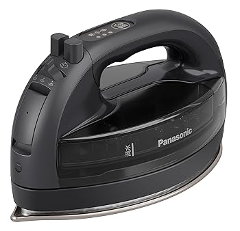 【中古】【2025最新型 コードレス】パナソニック コードレススチームアイロン NI-WL709-K カームブラック Wヘッド ステンレス×ニッケルコート