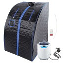 【中古】【未使用】Saunas Steamer、Home Portable Suit Spa Sauna Steam Sauna Steam Machine Remote Control 2L Steam Machine witPortable Sauna Steam Room(UK(2)
