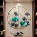 【中古】【未使用】Wanddekoメタル、3D Kunst Skulptur、メタルWanddekoration GinkgoVerl?sst、Metallbild Wandreif、F?rarbeitszimmer/Wohnzimmer/Schlafzimmer