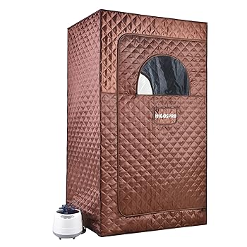 【中古】HIGOSPRO ポータブルフルサイズスチームサウナ 軽量スチームサウナ ホームスパ用 FCC認証 2.6L & 1000W蒸気発生器 90分タイマ..