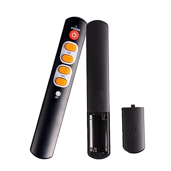 楽天AJIMURA-SHOP【中古】【未使用】大きなボタン付き学習リモコン、6キーユニバーサルリモコン、テレビSTB DVD DVB HiFi VCR用 （オレンジ）