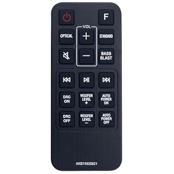 【中古】AKB74935621 リモコン 交換用 LG SoundBar SPJ2BW SJ2 SPJ2B-W