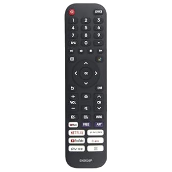 【中古】EN2K30P 交換用リモコン Hisense Smart TV 50A60H 43H77G 43V6G 43A60G 55H6G 55H77G 50A60G用