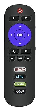【中古】Netflix、Sling、Hulu、NowのTCL Roku TVリモコン用のユニバーサル交換品。
