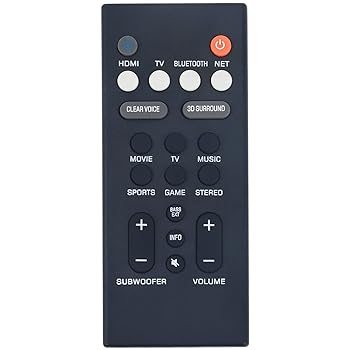 【中古】【未使用】交換用リモコン ヤマハ フロントサラウンドシステム YAS-109 サウンドバー ATS-1090 YAS-209 YAS-CU209 NS-WSW44 サウンドバー
