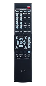 【中古】【未使用】AULCMEET RC-1170 交換用リモコン 対応機種: Denon AVサラウンドレシーバー AVR-1513 DHT-1513BA AVR-E200 サブリモコン RC-1180