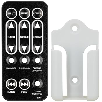 【中古】交換用リモコン ZVOX AccuVoice Omni Soundbase AV200 AV205 プラチナシリーズ 570 670 770 Vシリーズ SoundBases 220 320 420 SoundBar TVスピ