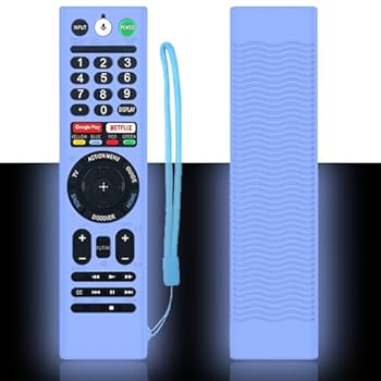 楽天AJIMURA-SHOP【中古】【未使用】グローブルーリモートケース ソニーリモコン用 シリコンスリーブ Sony Android TVリモコン RMT-TX100P RMF-TX310B対応 洗濯可能 紛失防止 肌に優