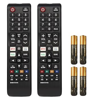 For Audios - 【中古】2パック BN59-01315A 交換用リモコン Samsung 4K クリスタル UHD LED QLED LCD シリーズ 6/7/8/9/ TU-7000 フラットカーブスマートテレビ Netfli