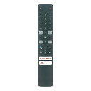 【中古】AULCMEET RC901V FMRG 交換用音声リモコン TCL Voice LCD Smart TV Netflix Prime Video YouTube TCL-CHANNEL ボタン 50P615 43P615 55P615 65P6