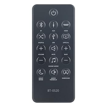 WINFLIKE BT-0520 サウンドバー リモコン 交換用 BT-0520 交換用リモコン JBL BT-0520 JBLBARSBLKAM JBLBAR20AIOBLKAM JBL BARスタジオリモコン