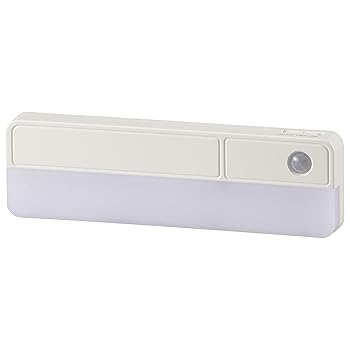 【中古】オーム電機 LEDセンサーライト 80ルーメン 電池式 NIT-BLA6JRC-W 06-4110 OHM