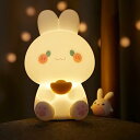 【中古】【未使用】TopYart ベッドサイドランプ ナイトライト かわいいうさぎ USB充電式 タッチセンサー 暖光系 シリコン製 タイマー機能 枕元ライト ルームライト