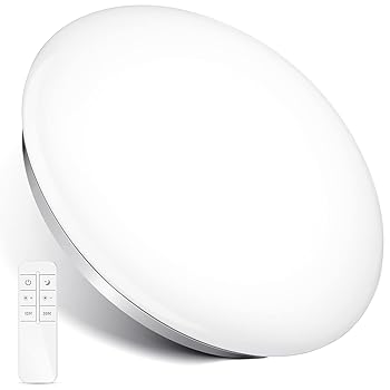 【中古】【未使用】【無段階調光】 シーリングライト リモコン付き 24W 常夜灯モード 調光タイプ LEDシーリングライト ~6畳 昼白色 10分/30分タイマー設定 和風 照