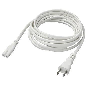 【中古】【未使用】IKEA/イケア FORNIMMA/フォルニマ：電源コード3.5 m ホワイト（304.468.77）