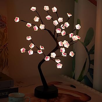 【中古】【未使用】Irishom テーブルランプ ツリーライト 間接照明 36ライト 桜の花の木 USBまたはバッテリー電源 タッチスイッチ 2つのライトモード 常夜灯 屋内装